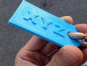 semplice portachiavi tag 3d print model - Mito3D