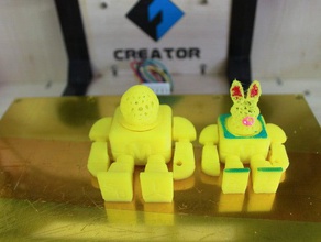coniglio robot costruzione giocattoli 3d print model - Mito3D