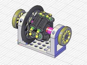 torsen lsd limited slip differential mechanical toys 3d print model - Mito3D