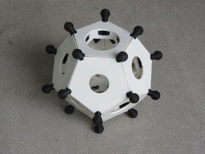 snap-together roman dodecahedron scans replicas archaeology artifact historic mystery dodecahedrons 3d print model - Mito3D