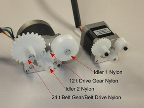21 nylon gear reduction maintaining belt path 3d printer parts printing gears 3d print model - Mito3D