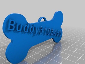 buddy dog tag 1 pets customized 3d print model - Mito3D