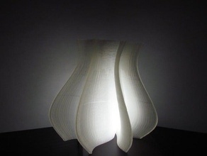 led curved lamp art spiral vase 3d print model - Mito3D