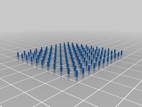 my customized square array cylinders other 3d print model - Mito3D