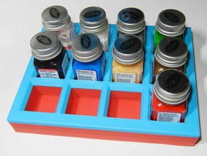 testors peinture porte-bouteille le bricolage la boîte l'émail passe-temps rack rc 3d print model - Mito3D