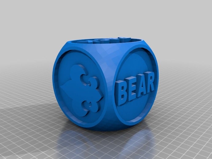 cub scout şans küpü zar 3D print model - Mito3D