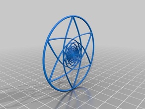 phi-spiral vortex fleur fermée les mathématiques l'art 3d print model - Mito3D
