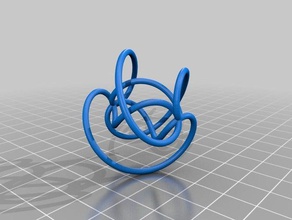 broche tore de trois boucles les mathématiques l'art 3d print model - Mito3D