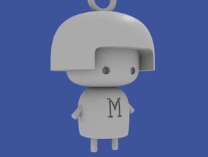 mar&iacutea doll keychains 3d print model - Mito3D