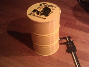contenitore di caffè tamburo barile i contenitori barreldrum alimentari il coperchio archiviazione 3d print model - Mito3D
