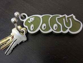 dopest mf doom keychain signs logos all caps hip hop 3d print model - Mito3D