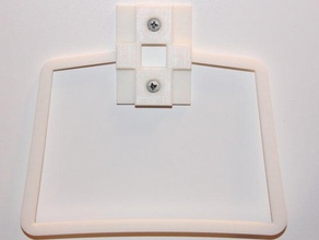towel holder bathroom household openscad parametric 3d print model - Mito3D