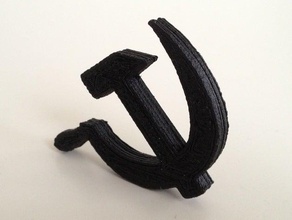 hammer sickle &acirc&tilde&shy signs logos cccp communist symbol ussr 3d print model - Mito3D