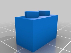 lego 1x2 de la construcción los juguetes personalizado 3d print model - Mito3D