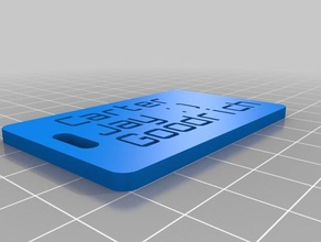 carter tag de l'organisation personnalisé 3d print model - Mito3D