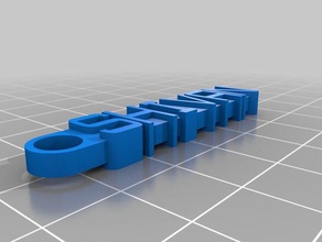 meine individuelle Nachricht Schlüsselbund Organisation 3d print model - Mito3D