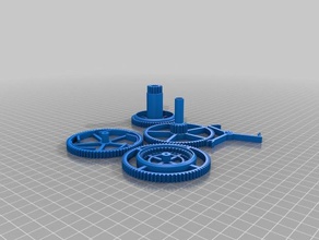tabaklar 3d baskılı mekanik saat çapa maşası oluşturun baskı 3d print model - Mito3D