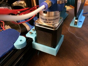 kossel mini geared stepper extruder mount 3d printer parts reprap motor 3d print model - Mito3D
