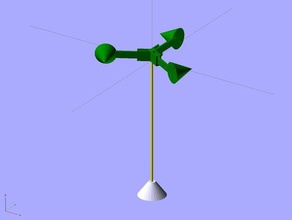 wind vane tools bamboo diy 3d print model - Mito3D