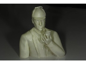 sherlock holmes busto pessoas 3d print model - Mito3D