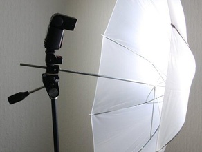 flash de l'appareil photo & porte-parapluie filetage trépied la caméra lampe poche le titulaire mont montage fil discussion parasol 3d print model - Mito3D