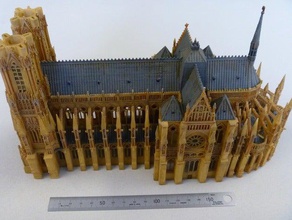 reims Katedrali kitset binalar yapılar mimarlık kilise Fransa model 3d print model - Mito3D