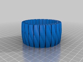 adultos elástico pulseira de 40 mm altura pulseiras personalizado 3d print model - Mito3D
