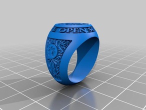 hardware de código abierto anillo la joyería 3d Impresora saltamontes rhino zbrush 3d print model - Mito3D