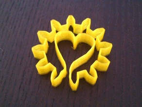 kalp dişli logosu 2d ınkscape openscad 3d print model - Mito3D