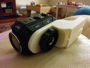 occhiali monte jvc adixxion action camera 3d print model - Mito3D