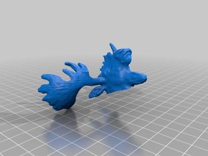moose head manipulating 3d printing 3d print model - Mito3D