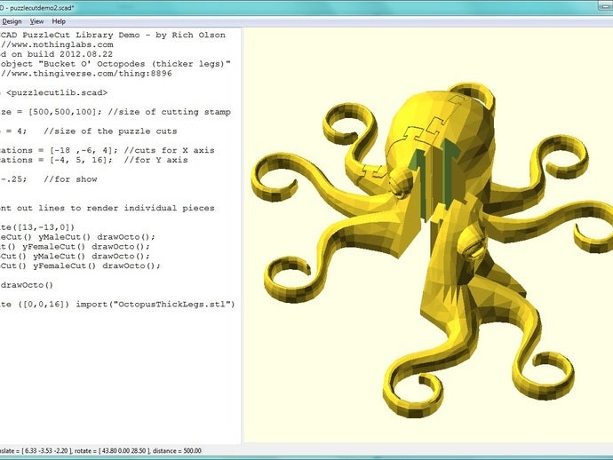 puzzlecut openscad biblioteca outros jigsaw peças script slice 3D print model - Mito3D