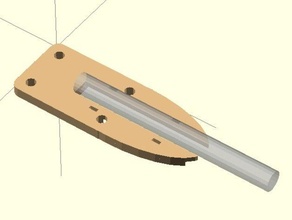 einfache cnc-Stift-Halter diy lasercut openscad parametric 3d print model - Mito3D
