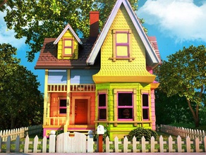 carls Haus pixars up-Ballon Gewicht Gebäude Strukturen disney 3d print model - Mito3D