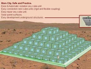 mars city 2d art makerbotmars 3d print model - Mito3D