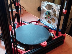 mini kossel 120mm fan monte edin 3d yazıcı aksesuarlar 3d print model - Mito3D