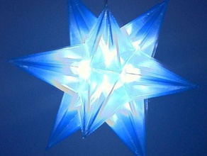 christmas star math art 3d dodecahedron faberdashery led stellated translucent 3d print model - Mito3D
