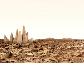 mars rocher de la base des bâtiments les structures makerbotmars 3d print model - Mito3D