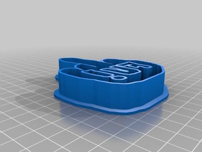 my customized fu cookie cutter kitchen dining 3d print model - Mito3D