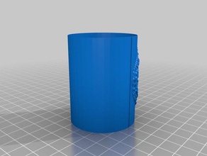 my customized cylindrical lithopane crocks logo 2d art 3d print model - Mito3D