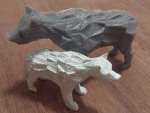 low poly direwolf game thrones creatures beast 3d print model - Mito3D