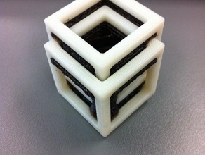 impossible de cubes sculptures drôle verrouillage forme 3d print model - Mito3D