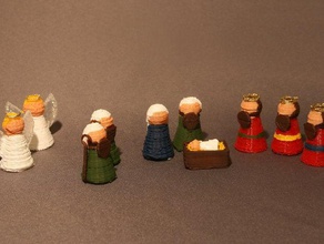 natividad conjunto personas de navidad la decoración openscad ornamento reprap 3d print model - Mito3D