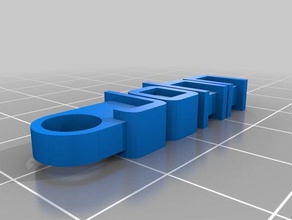 john customized message keychain organization 3d print model - Mito3D
