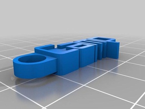 camp customized message keychain organization 3d print model - Mito3D