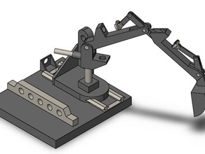 braccio idraulico, benna allegato di ingegneria gru digger siringa 3d print model - Mito3D