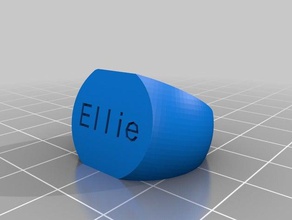 elliesring rings customized 3d print model - Mito3D