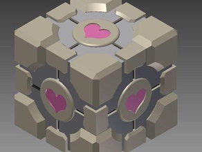 companion cube Spiele 3d print model - Mito3D
