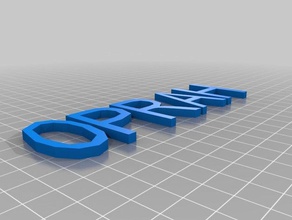 oprah nameplate 3d printer parts customized 3d print model - Mito3D