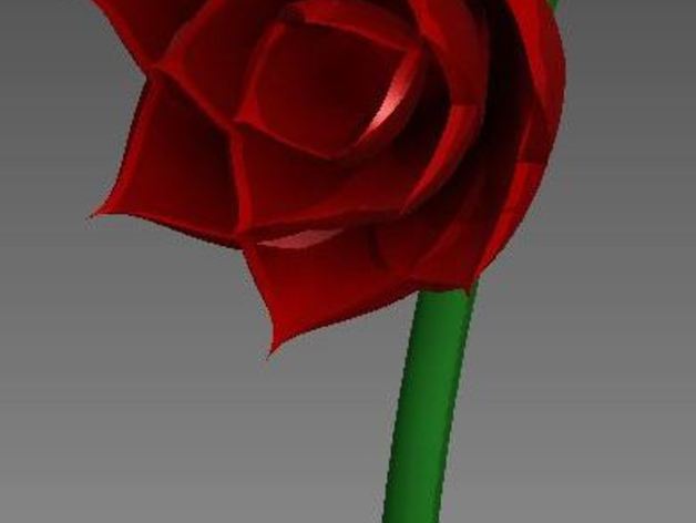 flower sculptures rose 3D print model - Mito3D